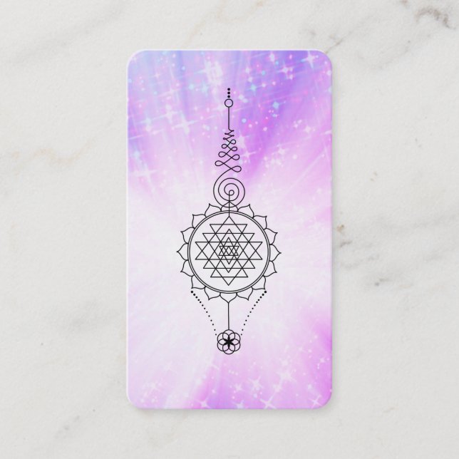 ~ Sparkle . Reiki Energy Healing Rays Nirvana Business Card (Front)