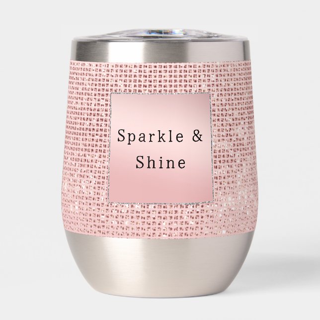 Sparkle Rose Gold Glam Brown Glitter  (Front)