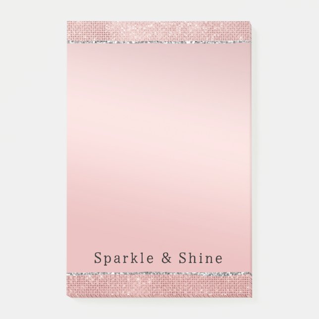 Sparkle Rose Gold Glam  Post-it Notes (Front)