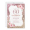 Sparkle rose gold glitter and floral 60th birthday