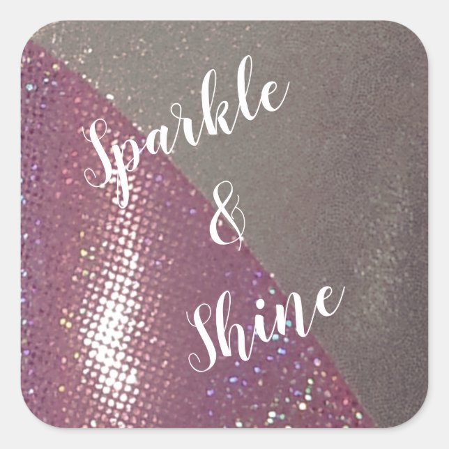 Sparkle & Shine Custom Square Sticker (Front)