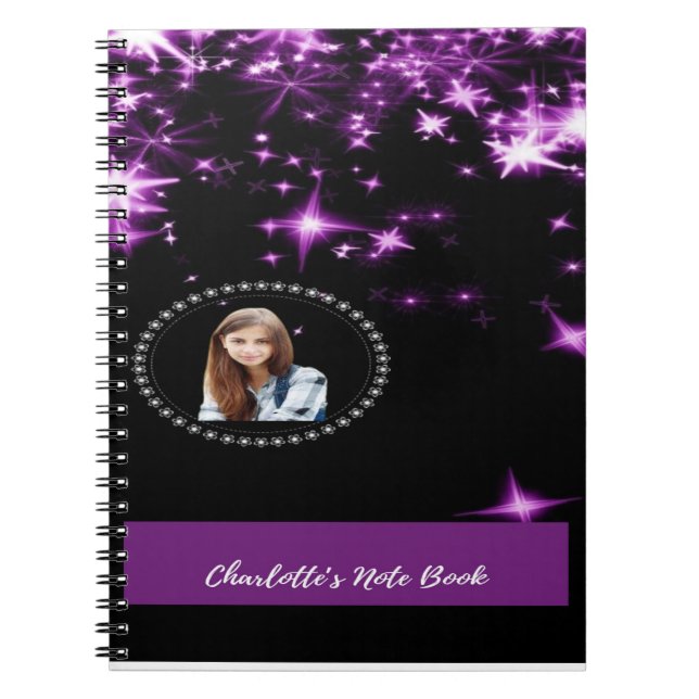 Sparkle & Shine: Personalized Photo Notebook  (Front)