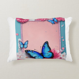 Sparkle & Shine: Pretty in Pink & Blue Birthday A Accent Pillow