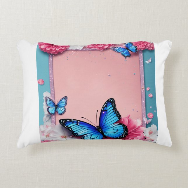 Sparkle & Shine: Pretty in Pink & Blue Birthday  A Accent Pillow (Front)