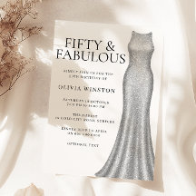 Sparkle Silver Dress Womans 50th Birthday Party