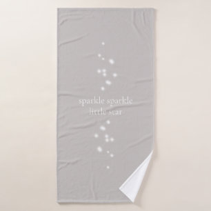 Sparkle Sparkle Little Star Silver Grey Starlight Bath Towel Set