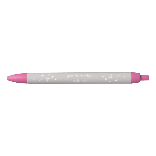Sparkle Sparkle Little Star Silver Grey Starlight Black Ink Pen (Front)