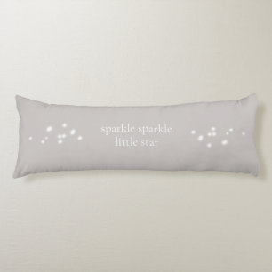 Sparkle Sparkle Little Star Silver Grey Starlight Body Pillow