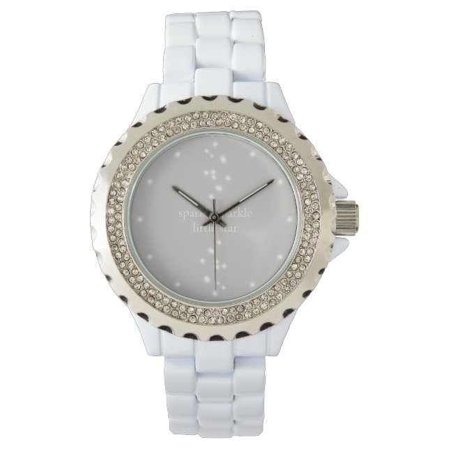Sparkle Sparkle Little Star Silver Grey Starlight Watch (Front)