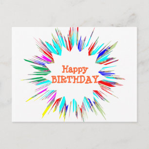 Sparkle Splash n Change Font / your own Text Postcard