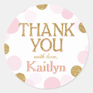 Sparkle Sprinkle Dots Thank You Label