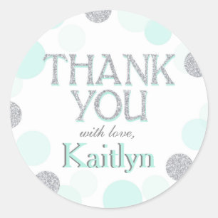 Sparkle Sprinkle Dots Thank You Label