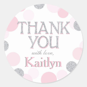 Sparkle Sprinkle Dots Thank You Label