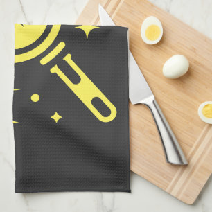 Sparkle stars, Beacon of the Limitless Digital Era Kitchen Towel