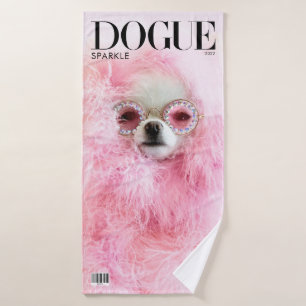 Sparkle The Tiny Chi   Dog Lover Custom Dogue Bath Towel