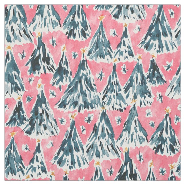 SPARKLE TREES Holiday Pine Forest Fabric (Swatch)