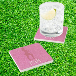 Sparkle Up Your Golf Game Stone Coaster