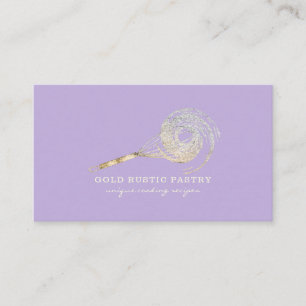 Sparkle Whisk Glitter Gold Bakery Glitz purple Business Card