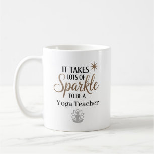 Sparkle Yoga Teacher Personalized Coffee Mug
