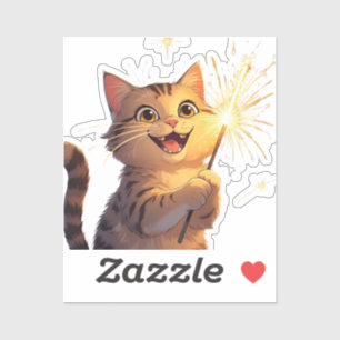 Sparkler Cat – 4th of July