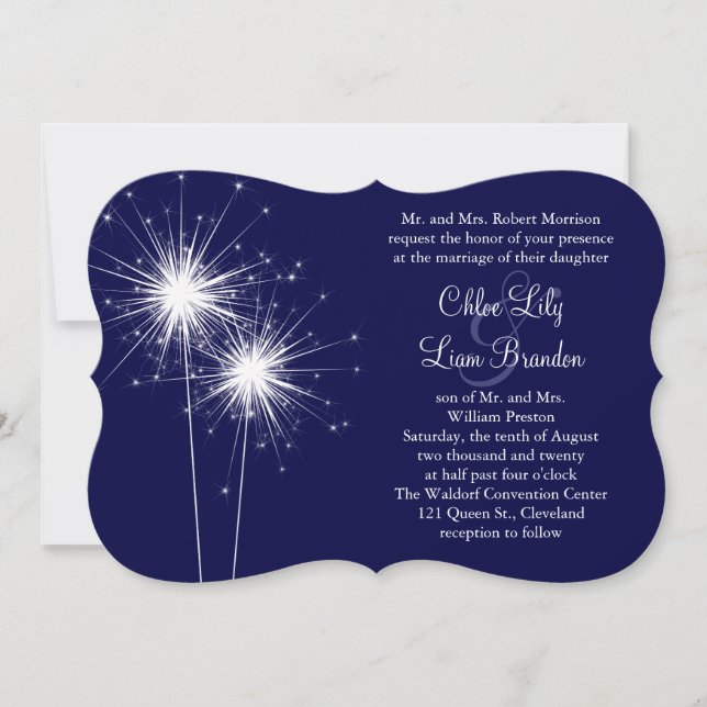 Sparkler Faire-part de mariage 2 (Devant)