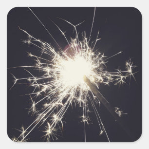 sparkler firework sparkle at night spark square sticker