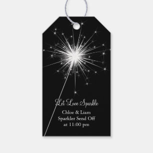 Sparkler Gift Tag - black