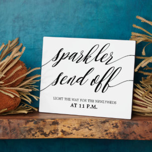 Sparkler send off sign Tabletop Plaque with Easel