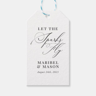 Sparkler Send Off Wedding Elegant Modern Gift Tags