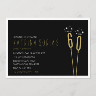 Sparkler Soiree Milestone Birthday Invitation