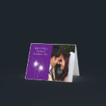 Sparkler Wedding Thank You Card purple<br><div class="desc">Beautiful sparklers light up this Thank You Card,  with a burst of dazzling twinkles.</div>