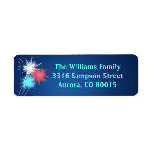 Sparklers 4th of July BBQ Party Address Labels