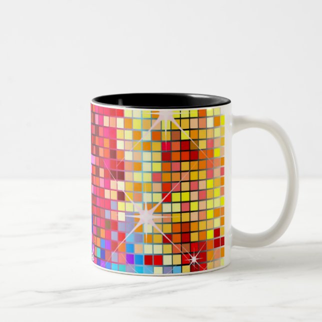 Sparkles and Squares Two-Tone Coffee Mug (Right)