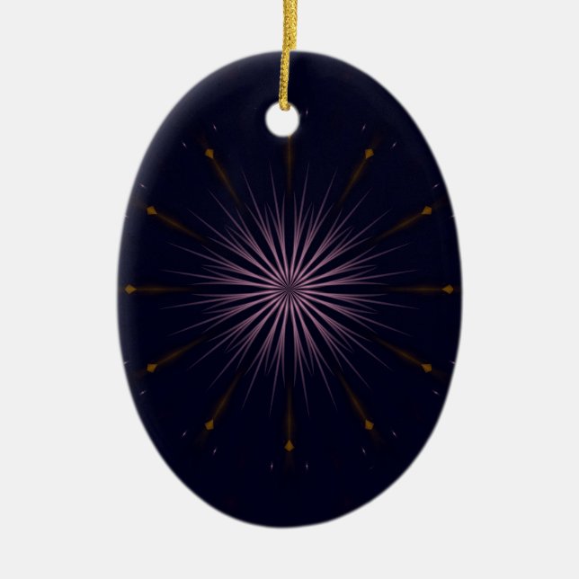 Sparkles in the Dark Ceramic Ornament (Front)