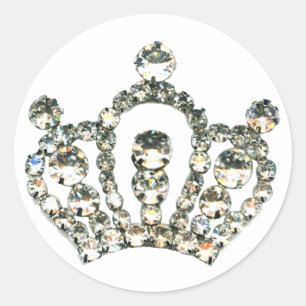 Sparkles of a Tiara Classic Round Sticker