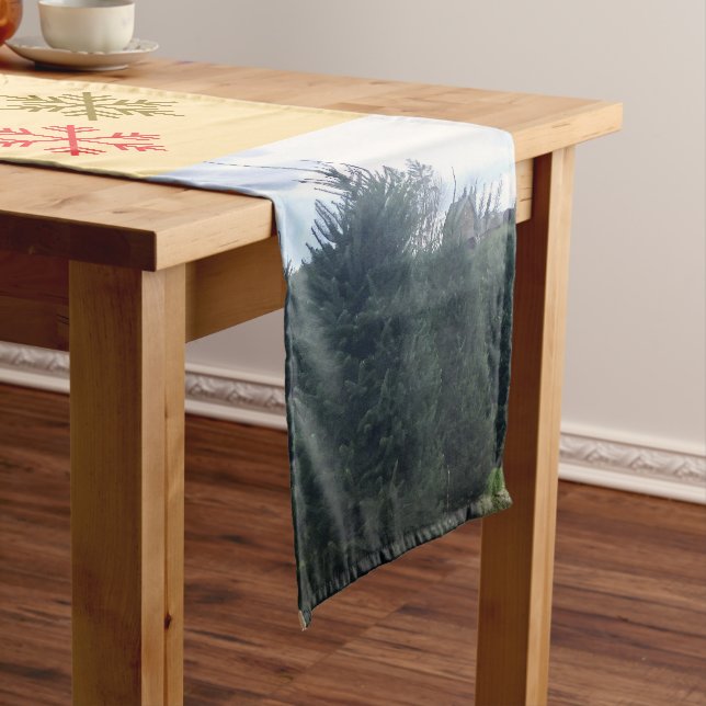 Sparkles of Colours and Pine Trees, Table Runner (In Situ)