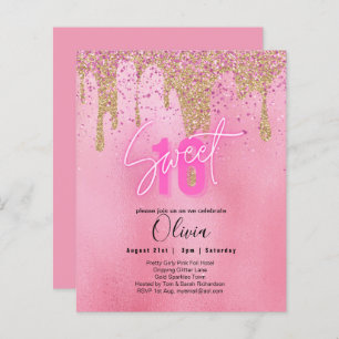 Sparkles Sweet16 Pretty Girly Pink 16th Birthday