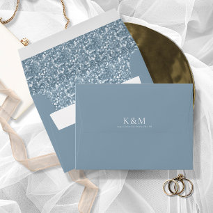 Sparkles Wedding Lt Dusty Blue ID889 Envelope
