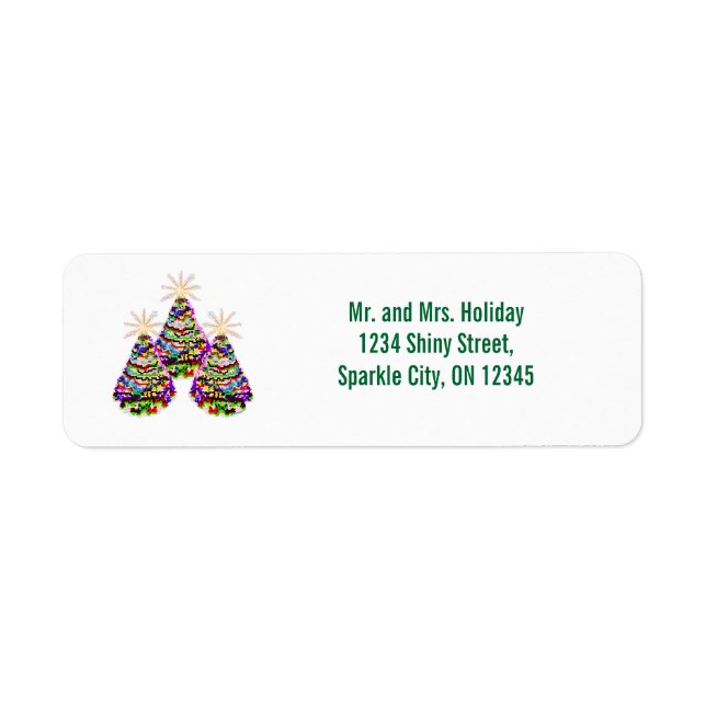 Sparkling Abstract Christmas Trees Design (Front)