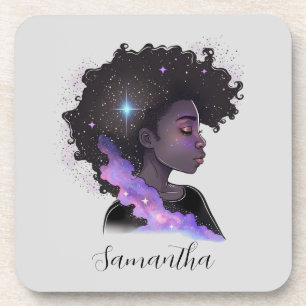 Sparkling Afro Woman Coaster