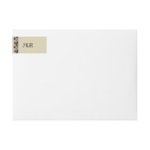 Sparkling Autumn Flower Wedding Wrap Around Label