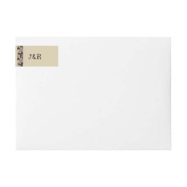 Sparkling Autumn Flower Wedding Wrap Around Label (Front)