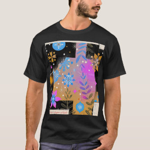 Sparkling Blue and Gold Dream – Whisper of Light  T-Shirt