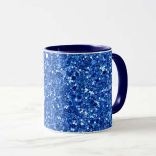 Sparkling blue background pattern  mug