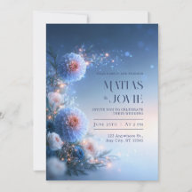 Sparkling Blue Dahlia Wedding