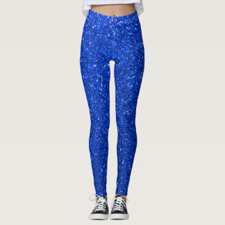 Sparkling Blue Glitter Leggings
