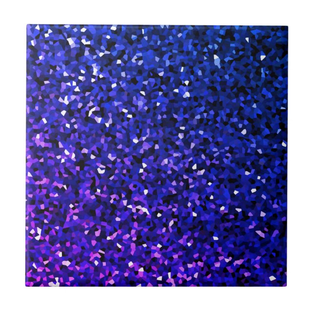 Sparkling Blue Glittery Ombre Teal Colourful Gift Tile (Front)