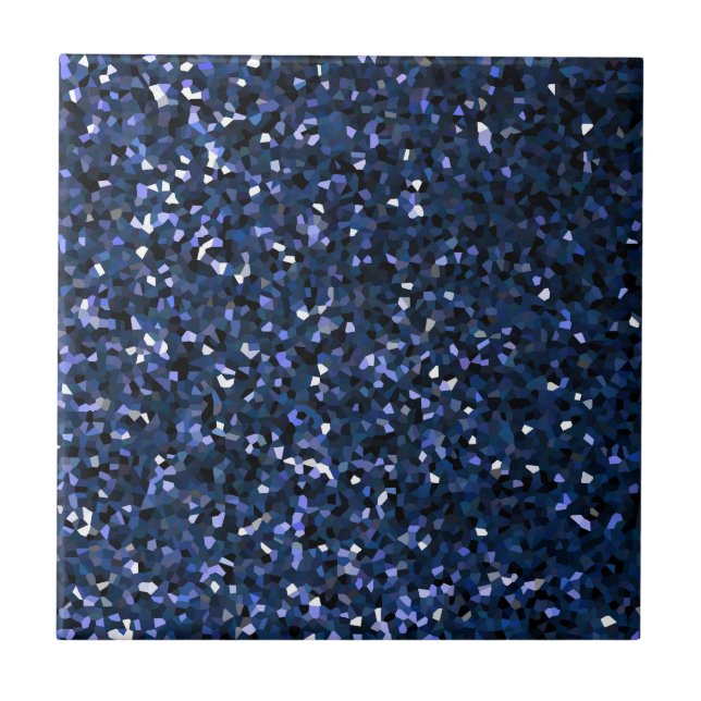 Sparkling Blue Glittery Ombre Teal Gift Colourful Tile (Front)