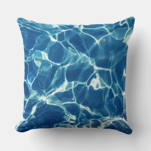 Sparkling Blue Water Throw Pillow