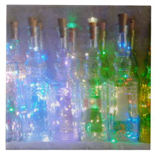 Sparkling Bottles Large Ceramic Tile